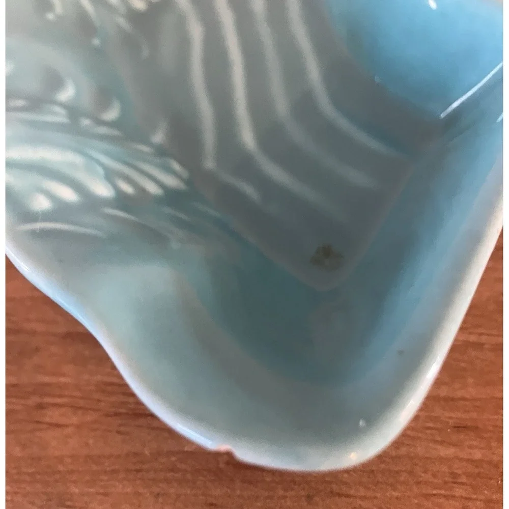 Set of 3 Vintage CALIFORNIA POTTERY Turquoise Lazy Susan Replacement Dishes